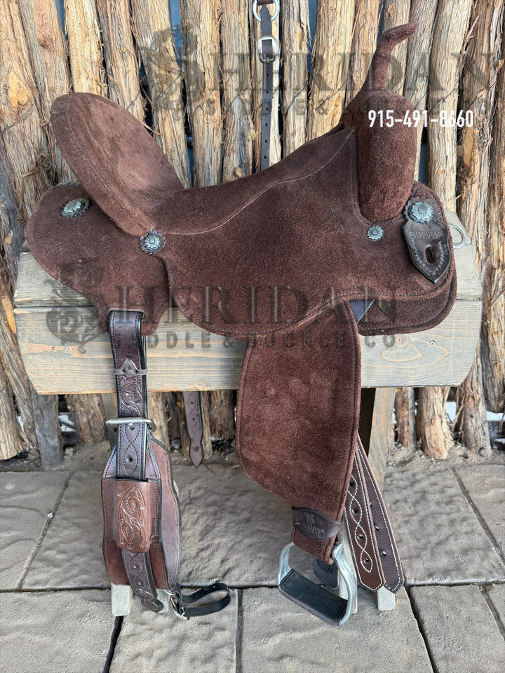 $1,300 - 15.5" Sheridan AirLite Barrel Racing Saddle 20lbs