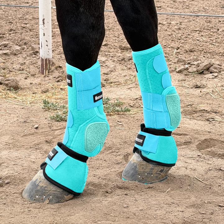Turquoise Splint Boots Medium