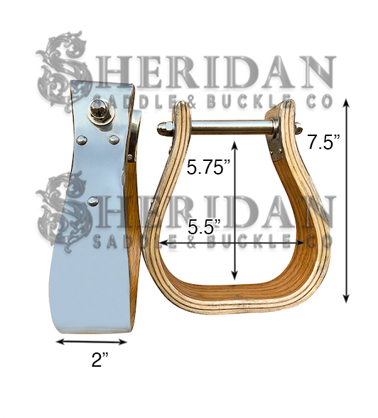 Metal Bound Wood Stirrups with 2 inch Platform
