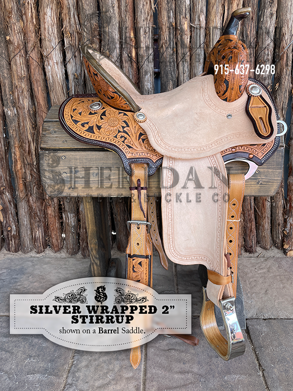 Metal Bound Wood Stirrups with 2 inch Platform
