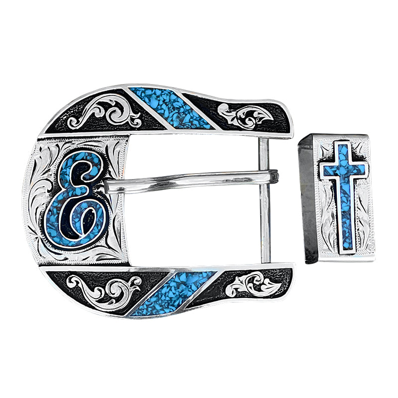 3-Piece-Buckle-Turquoise-Cross