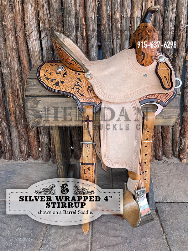 Metal Bound Wood Stirrups with 4 inch Platform