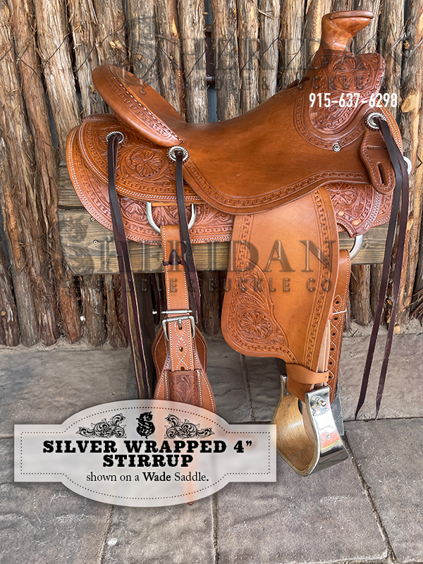 Metal Bound Wood Stirrups with 4 inch Platform