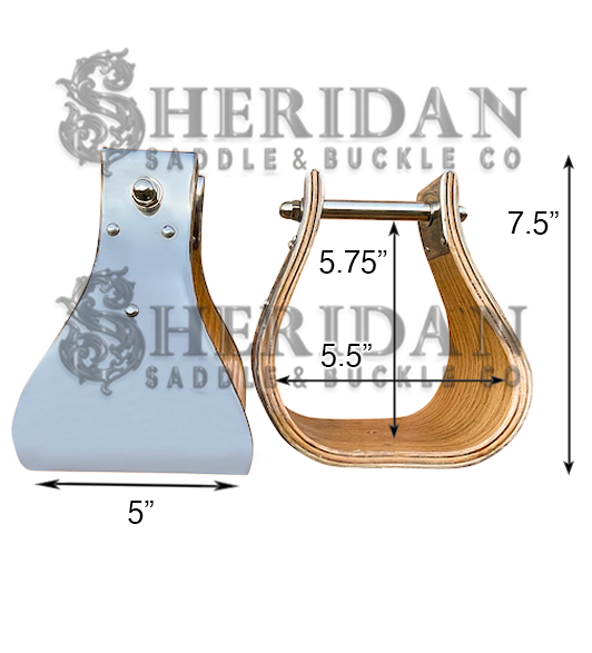 Metal Bound Wood Stirrups with 5 inch Platform