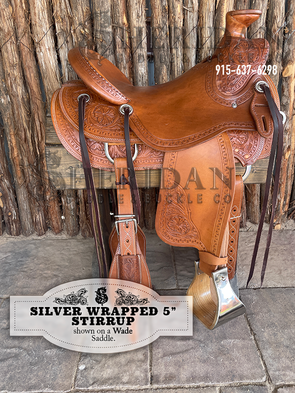 Metal Bound Wood Stirrups with 5 inch Platform