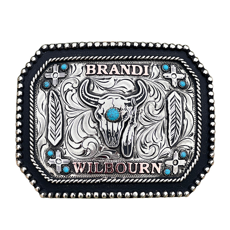 Belen-Buckle-cowskull-feather-zia-symbol