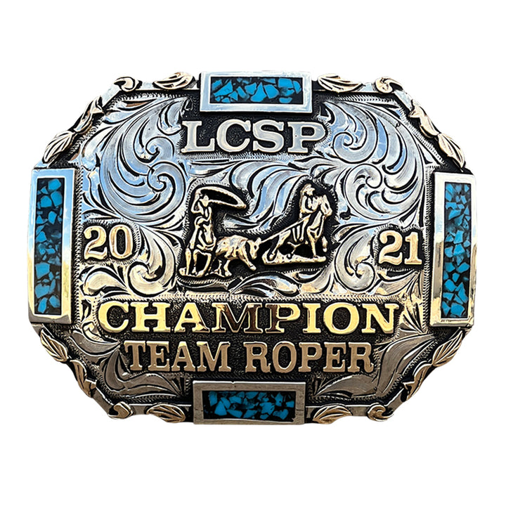 Chinle Trophy Belt Buckle with Turquoise Sheridan