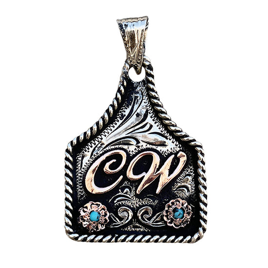 Cow Tag Necklace Pendant