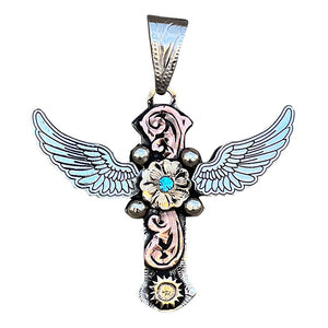 Cross with Wings Pendant