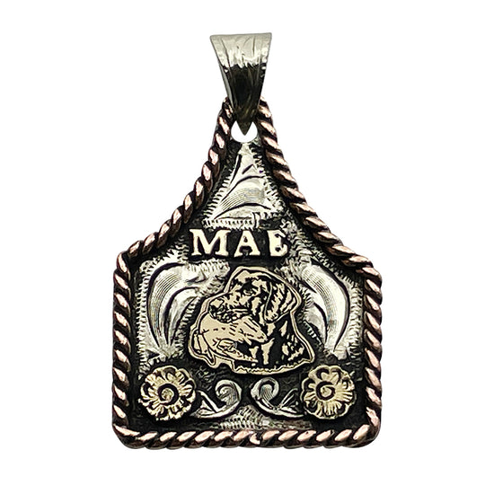 Cow Tag Necklace Pendant