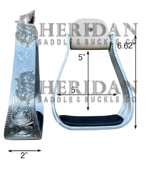 Barrel Racing Stirrups Engraved