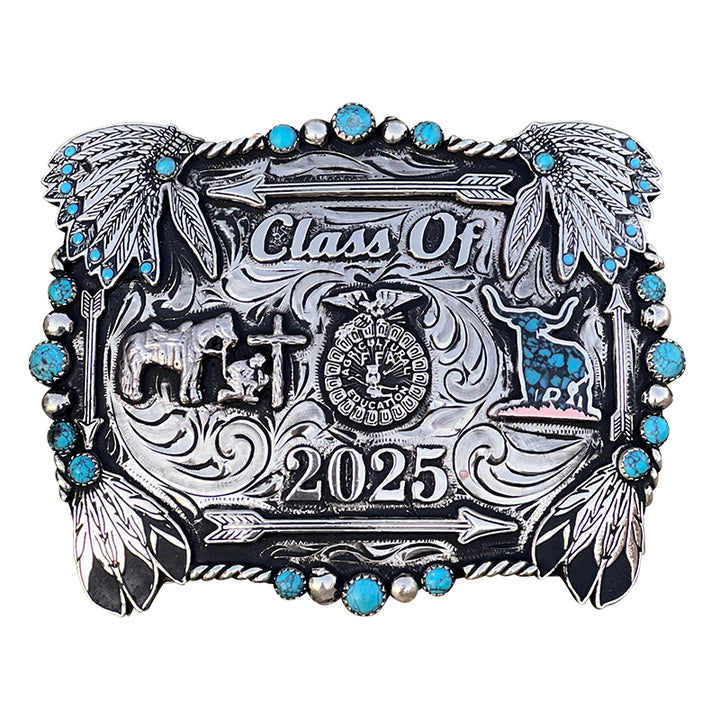 Feather-Headdrerss-class-graduation-buckle