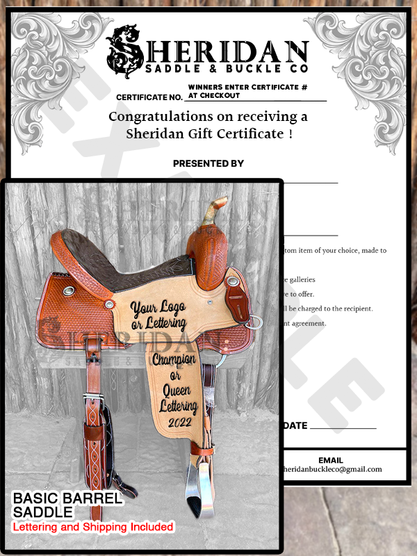 Sheridan Saddle Gift Certificate