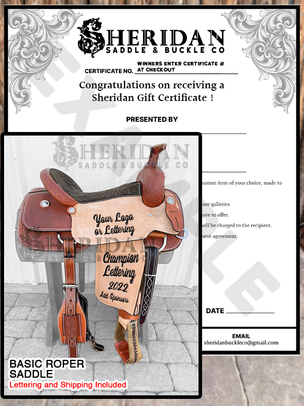 Sheridan Saddle Gift Certificate