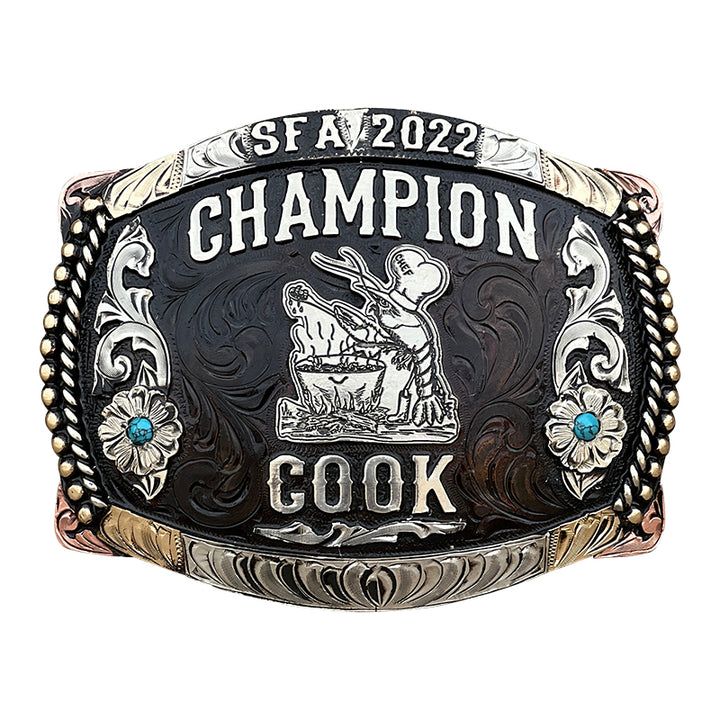 Junction Smoked Silver Trophy Belt Buckle Sheridan