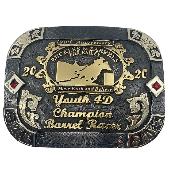 McAllen Trophy Belt Buckle Sheridan Buckle Gunmetal Gold