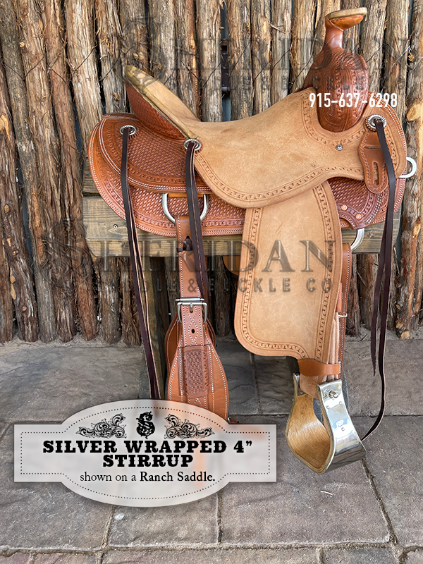 Metal Bound Wood Stirrups with 4 inch Platform