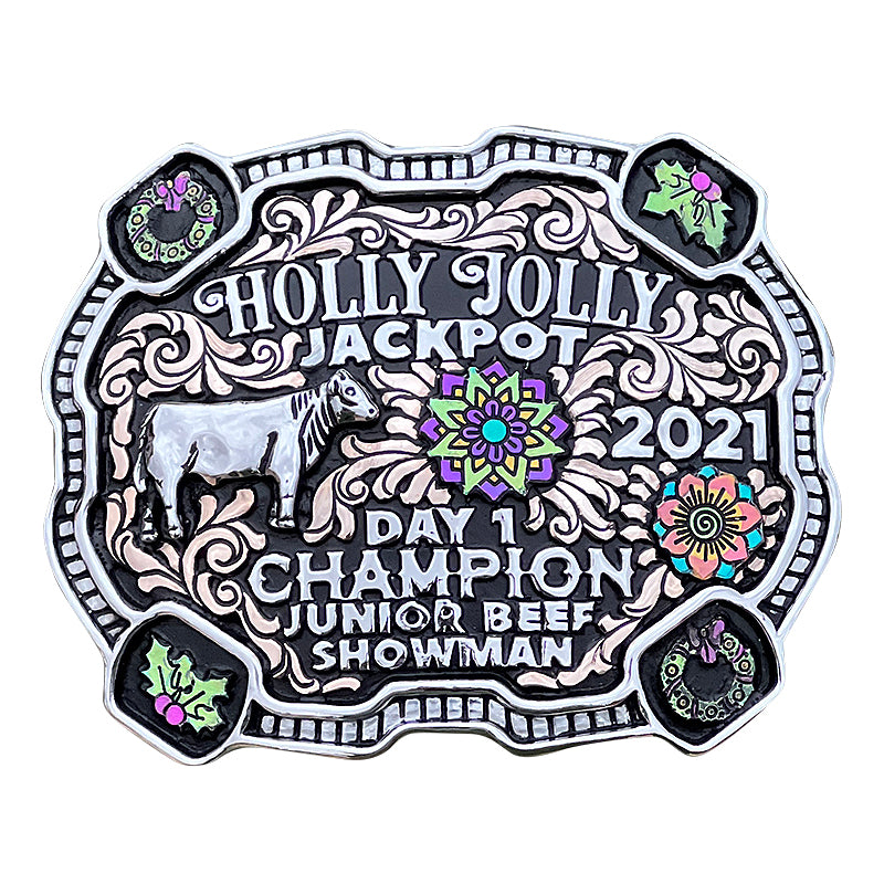 Salem Trophy Belt Buckle Metallic Custom