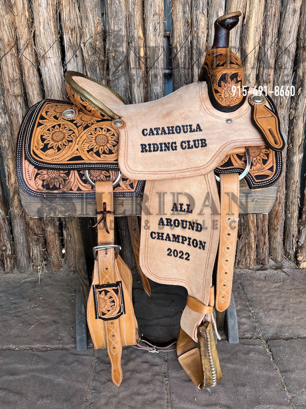 Sheridan Team Roping Saddle Sunflower/Hard Seat