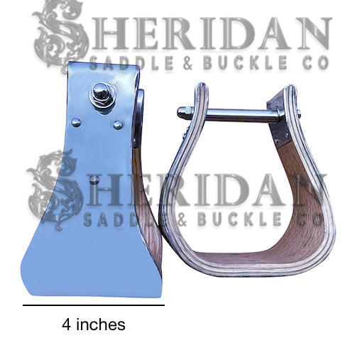 Metal Bound Wood Stirrups with 4 inch Platform