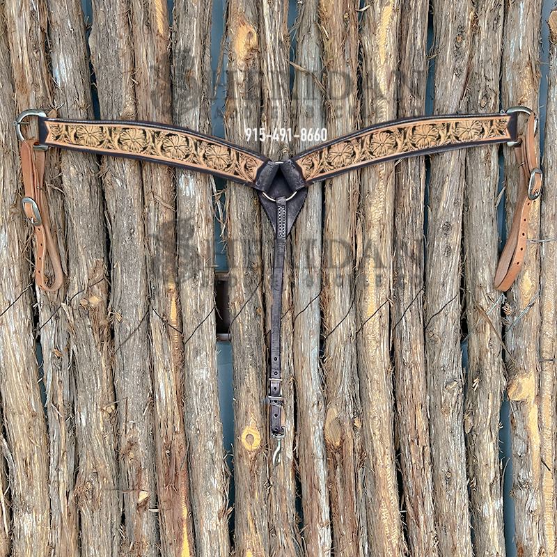 Light Duty 3-Piece Barrel Breast Collar- Wild Rose
