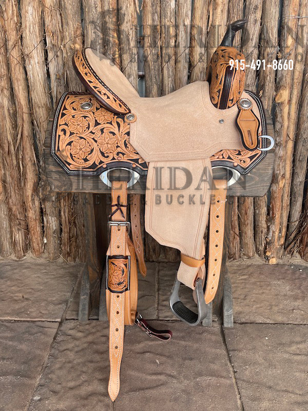 Sheridan Barrel Racing Saddle Double Flower