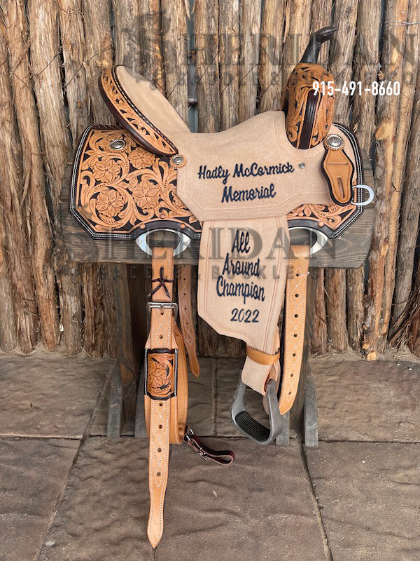 Sheridan Barrel Racing Saddle Double Flower