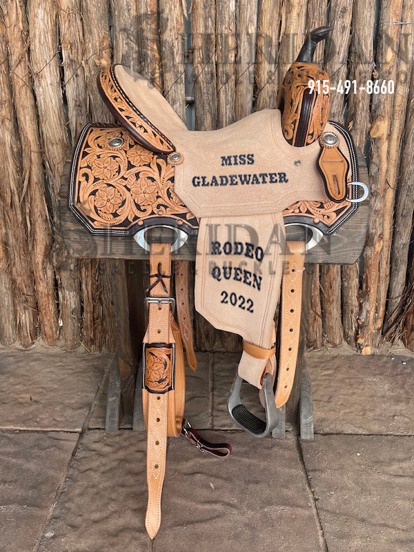 Sheridan Barrel Racing Saddle Double Flower