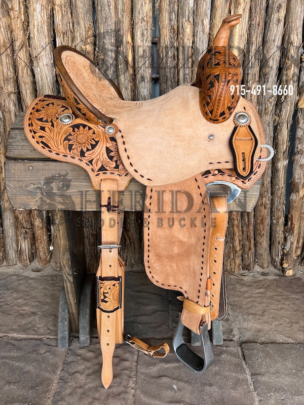 Sheridan Barrel Racing Saddle Sunflower/Buckstitch