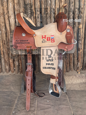 Sheridan Barrel Racing Saddle Wild Rose + Basket Inlaid Seat