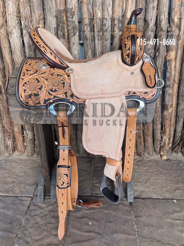 Sheridan Barrel Racing Saddle Sunflower