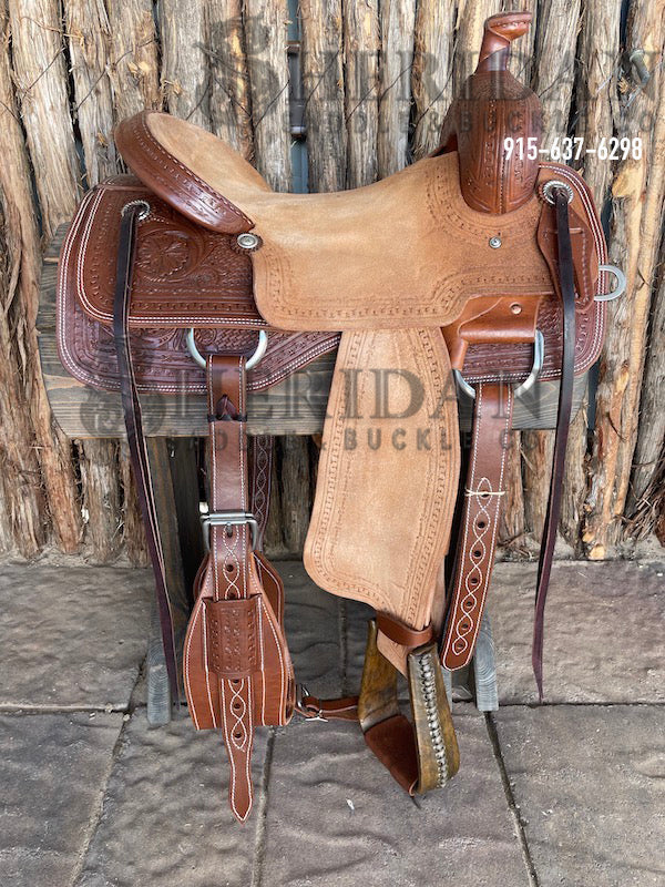 Sheridan Ranch Cutter Saddle Floral + Basket