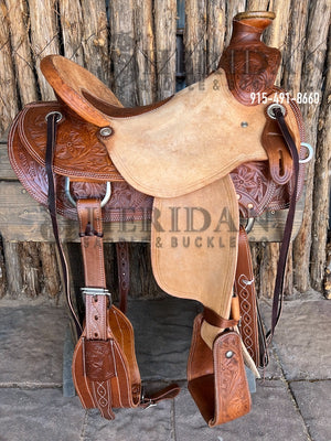 Sheridan Wade A-Fork Saddle Inlaid Tooled Seat
