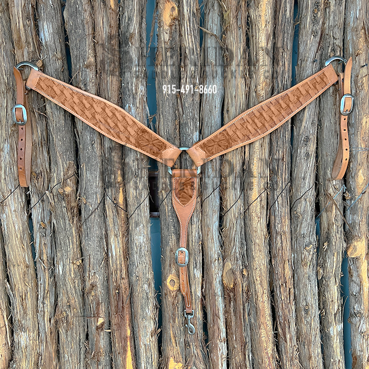 Heavy Duty 3-Piece Breast Collar - Wild Rose + Basket