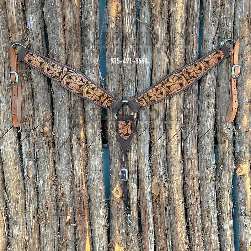 Heavy Duty 3-Piece Breast Collar - Wildflower