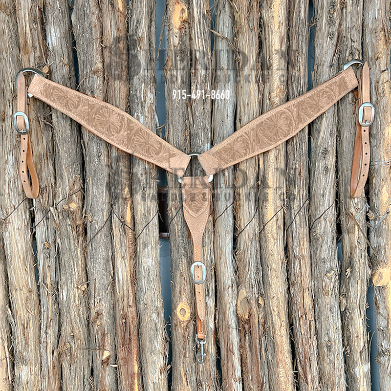 Heavy Duty 3-Piece Breast Collar - Wild Rose