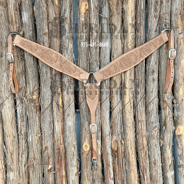 Heavy Duty 3-Piece Breast Collar - Wild Rose