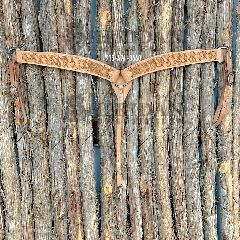 Light Duty 3-Piece Barrel Breast Collar- Wild Rose + Basket