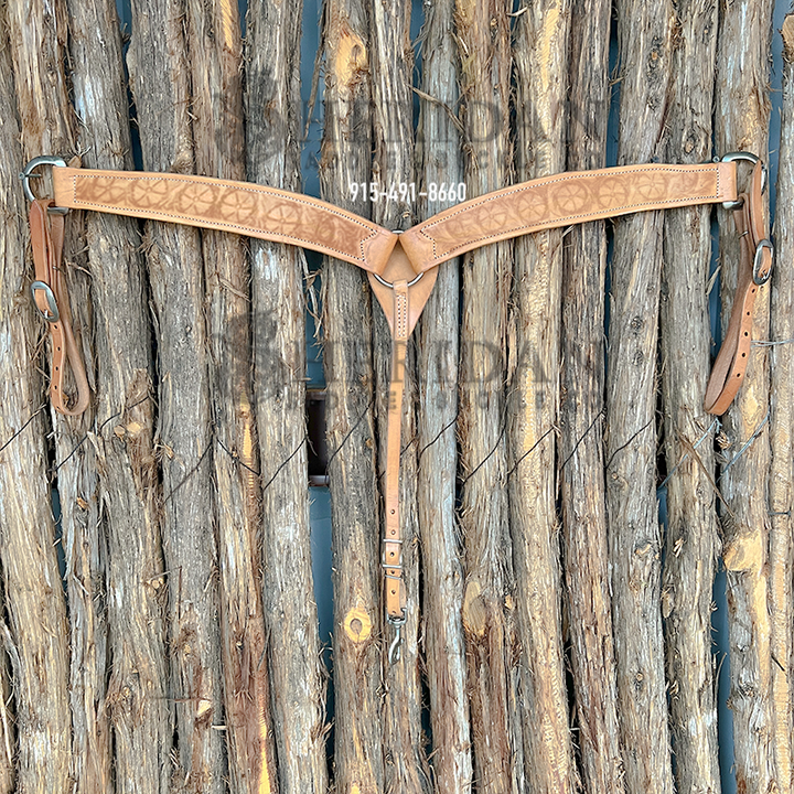 Light Duty 3-Piece Barrel Breast Collar- Wild Rose