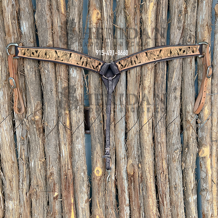 Light Duty 3-Piece Barrel Breast Collar- Feather
