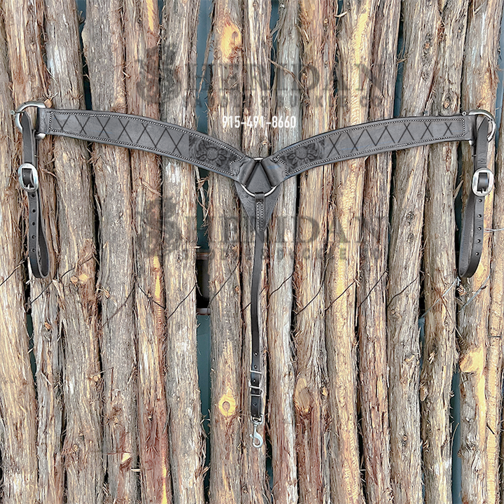 Light Duty 3-Piece Barrel Breast Collar-Sunflower+Diamond