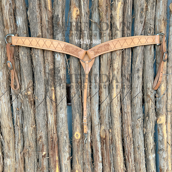 Light Duty 3-Piece Barrel Breast Collar-Sunflower+Diamond