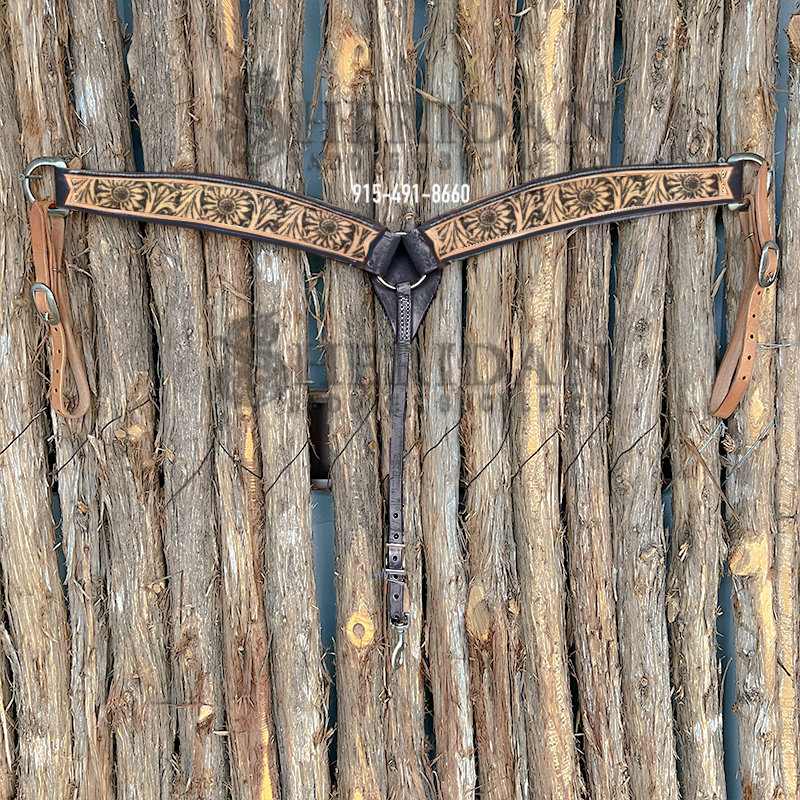 Light Duty 3-Piece Barrel Breast Collar- Sunflower