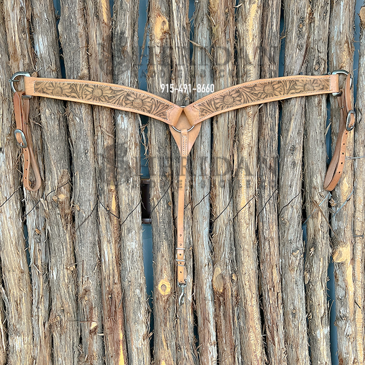 Light Duty 3-Piece Barrel Breast Collar- Sunflower