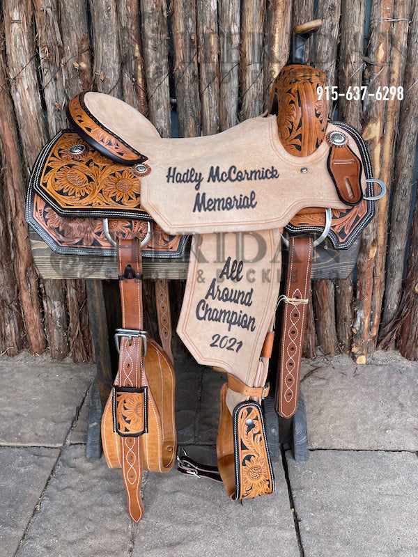 Sheridan Ranch Cutter Saddle Sunflower/45/Hard Seat