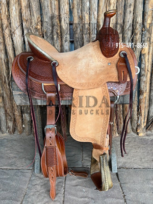 Sheridan Ranch Saddle Basket Tooling Drop Plate Rigging