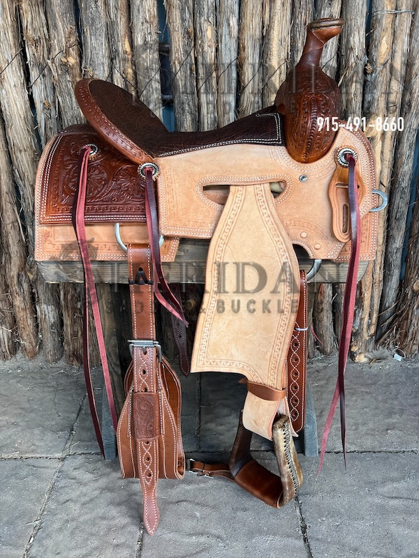 Sheridan Ranch Saddle In Seat Rig/Wild Rose Tooling