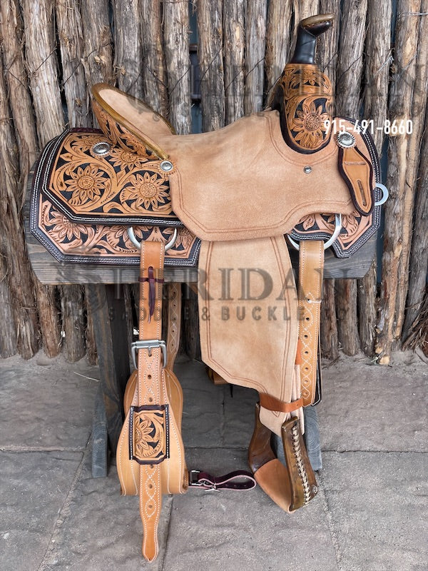 Sheridan Team Roping Saddle Sunflower/Hard Seat