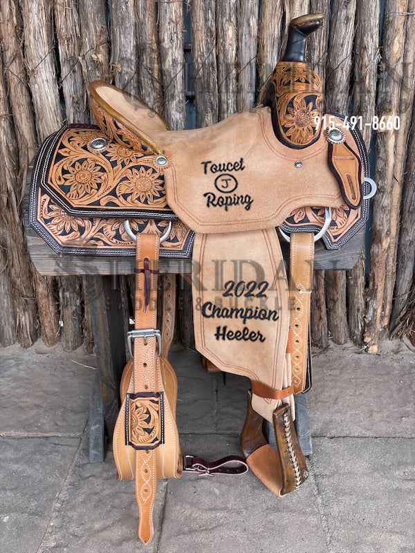 Sheridan Team Roping Saddle Sunflower/Hard Seat