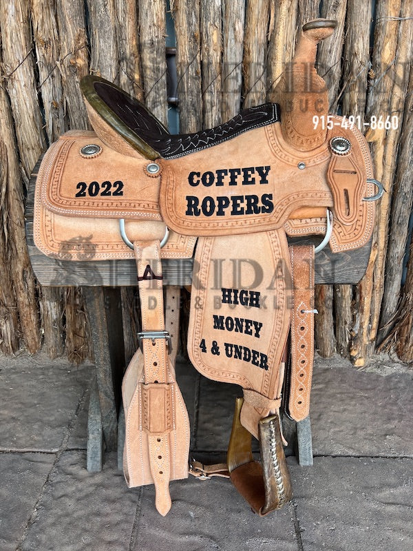 Sheridan Team Roping Saddle Full Roughout